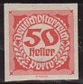 Austria - 1920 - Numeros - 50H - Rojo - Austria, Mercury - Scott J82 - 0